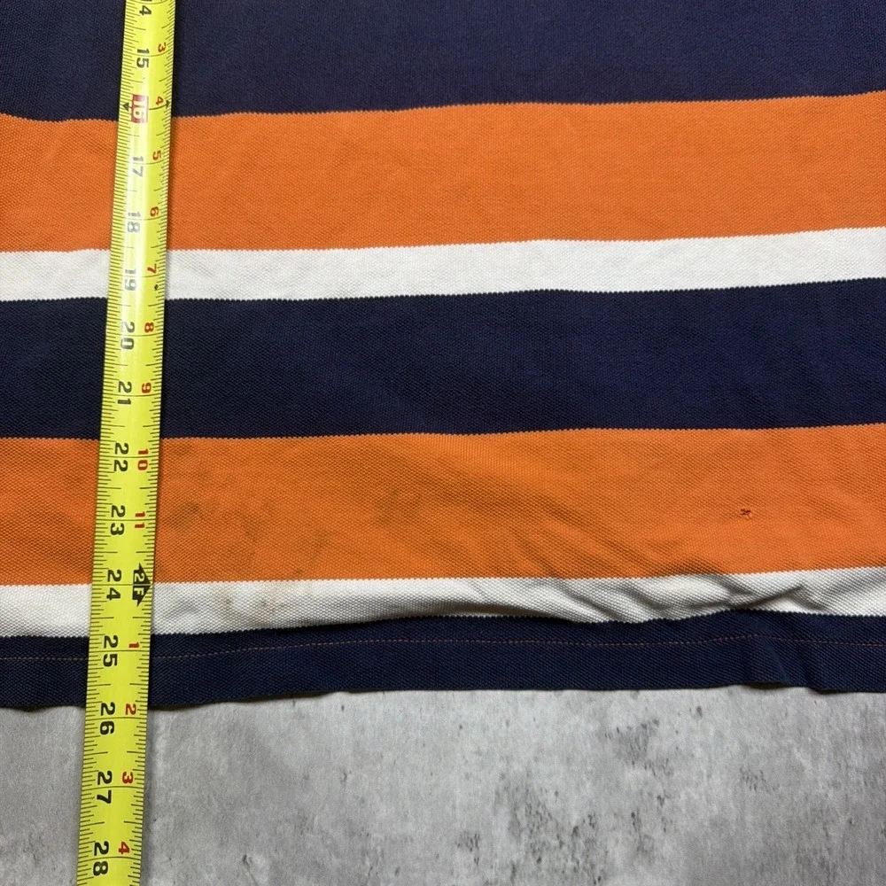 VTG Polo Ralph Lauren Boys Size XL (20) Orange/Blue/White Striped Polo